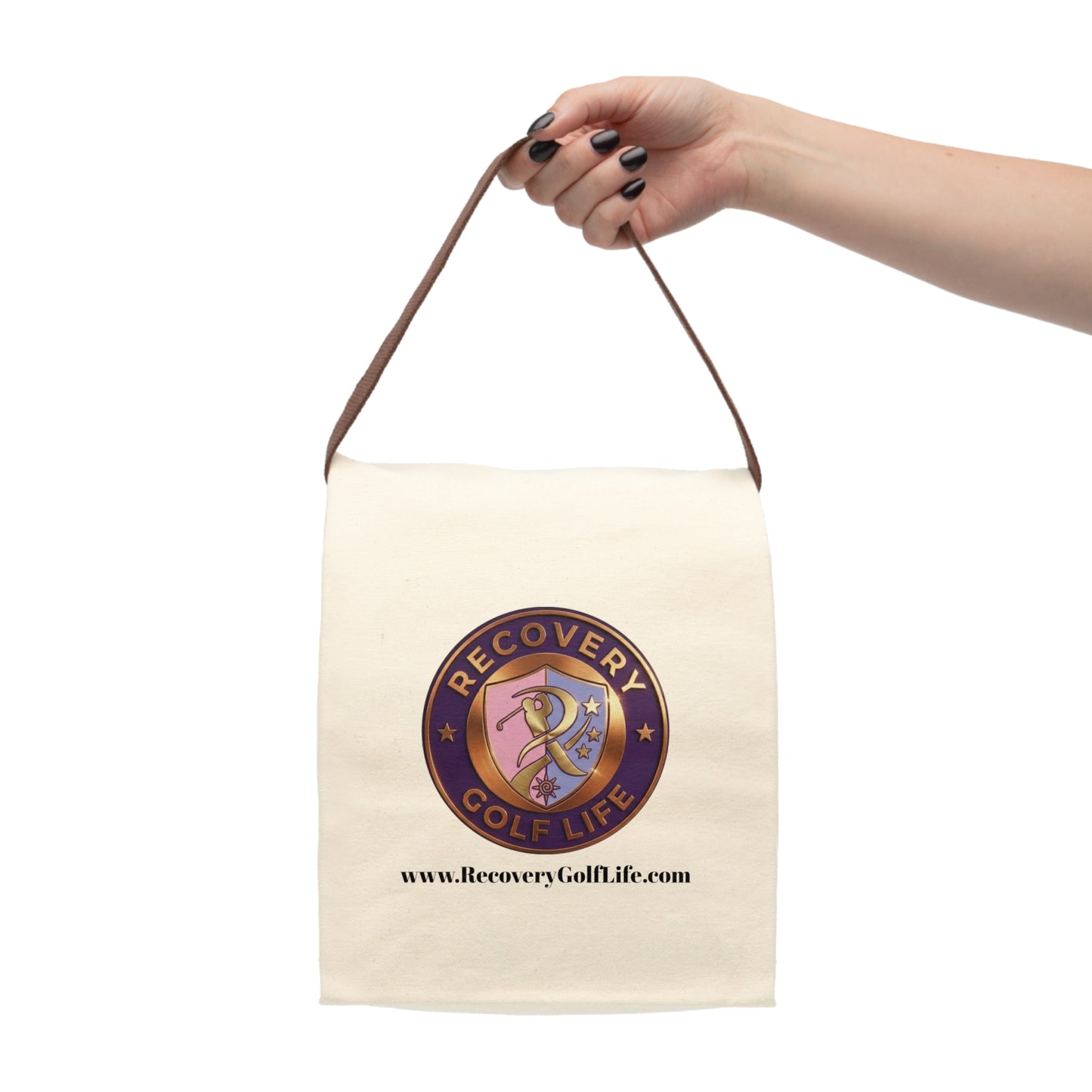 Recovery Golf Life Canvas Lunch Bag — Insulated Strap Tote with Logo