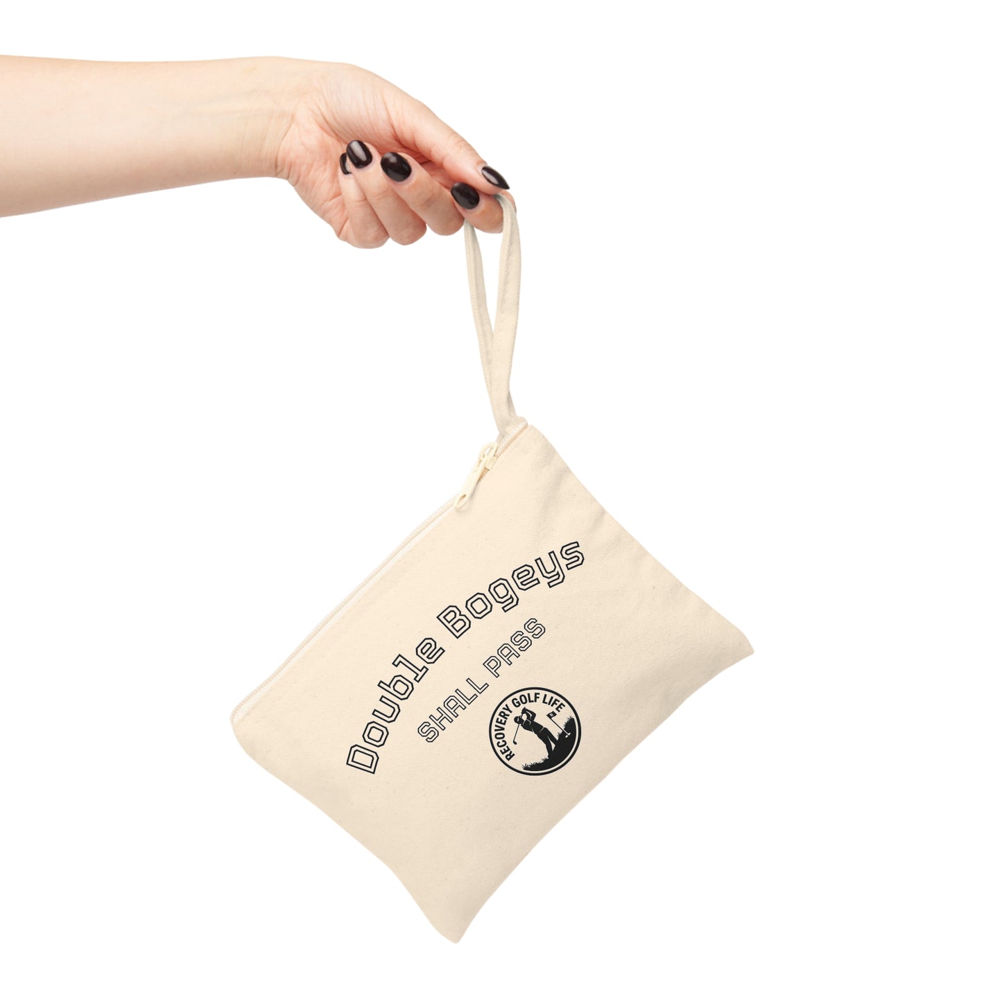 "Double Bogeys Shall Pass" Canvas Zipper Tee Pouch