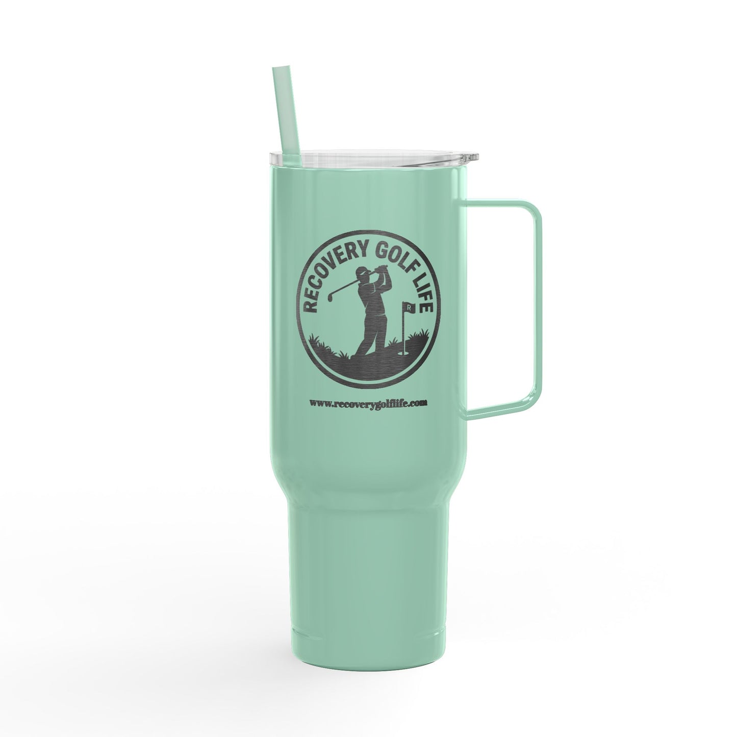 "Ask me about Recovery" Tumbler | Engraved 40oz Insulated Travel Cup with Lid