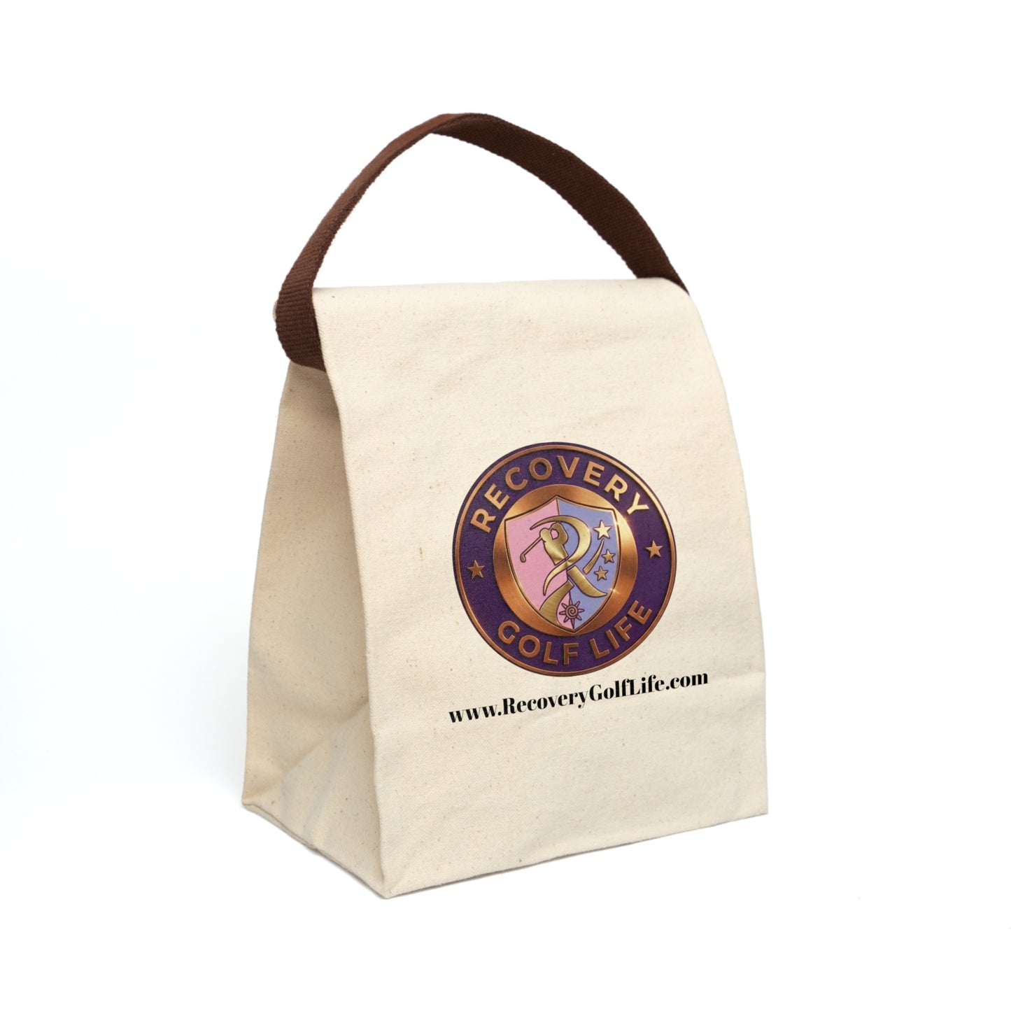 Recovery Golf Life Canvas Lunch Bag — Insulated Strap Tote with Logo