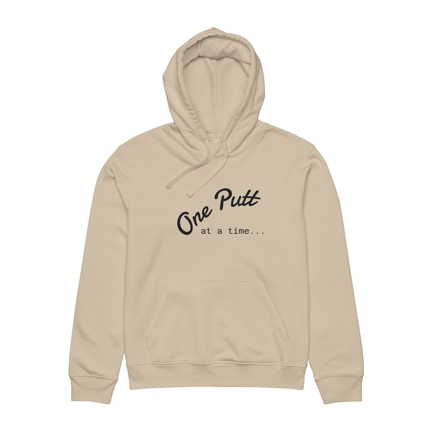 One Putt at a Time Hoodie | Recovery Golf Life logo