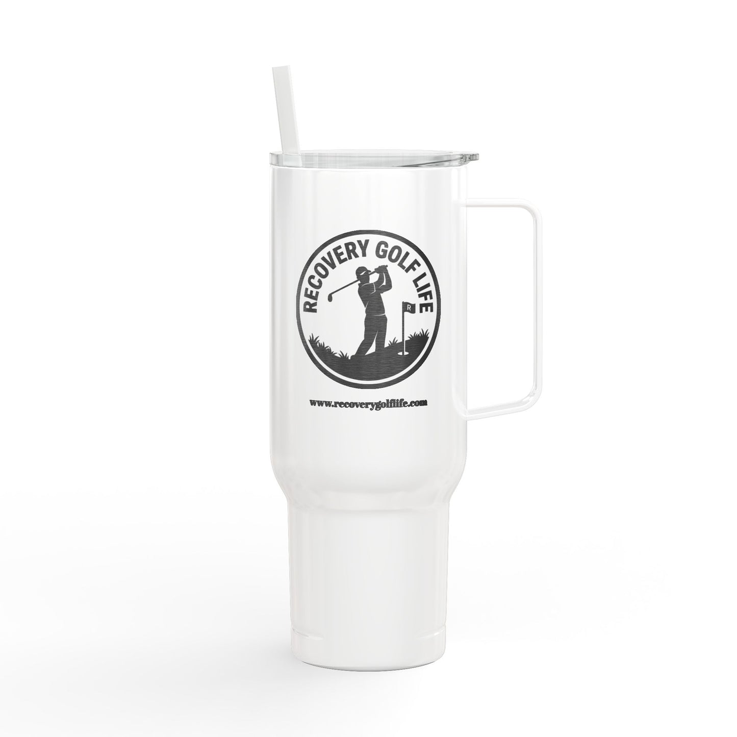 "Ask me about Recovery" Tumbler | Engraved 40oz Insulated Travel Cup with Lid
