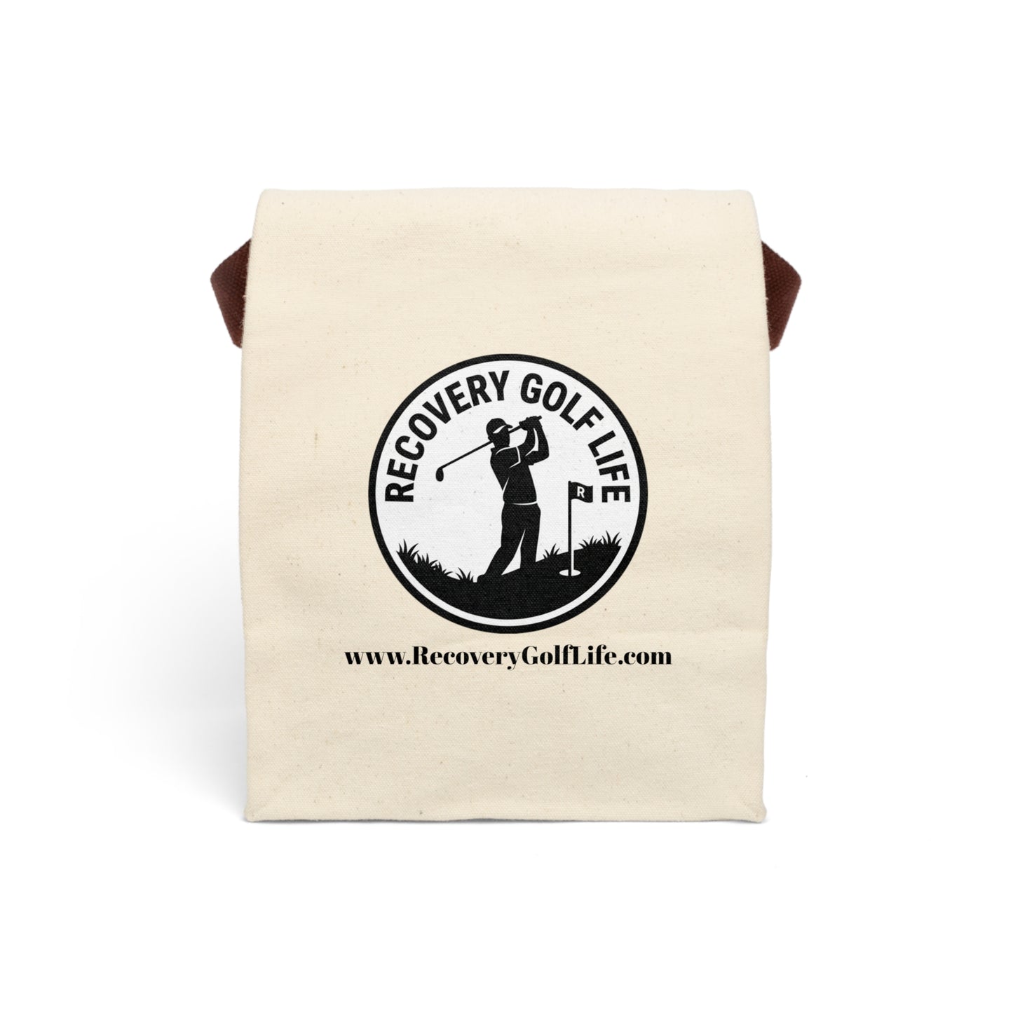Recovery Golf Life - Canvas Lunch Bag — Insulated Strap Tote with Logo