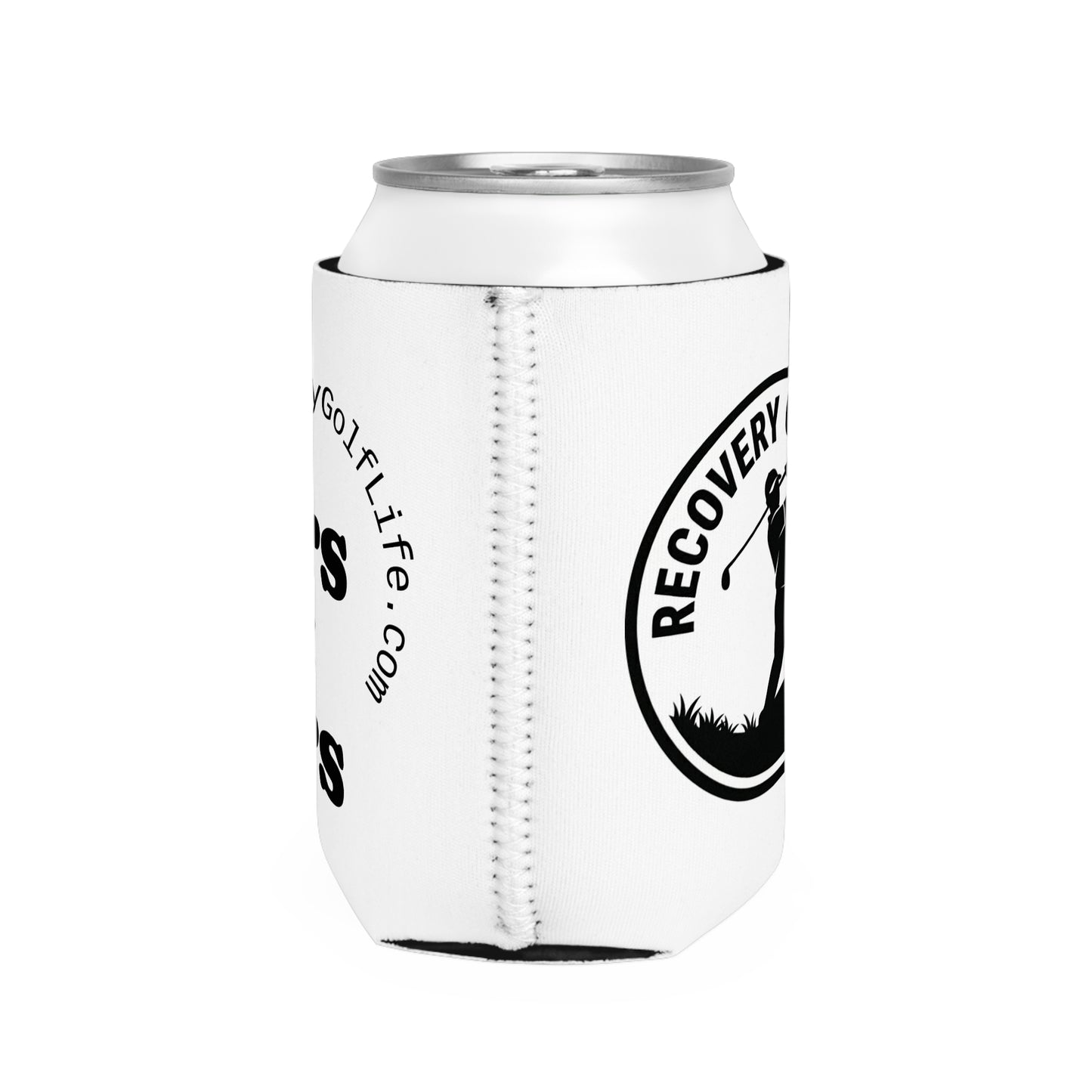 "Pars not Bars" Recovery Slogan Can Cooler Sleeve — Sober Golf Cart Drink Holder