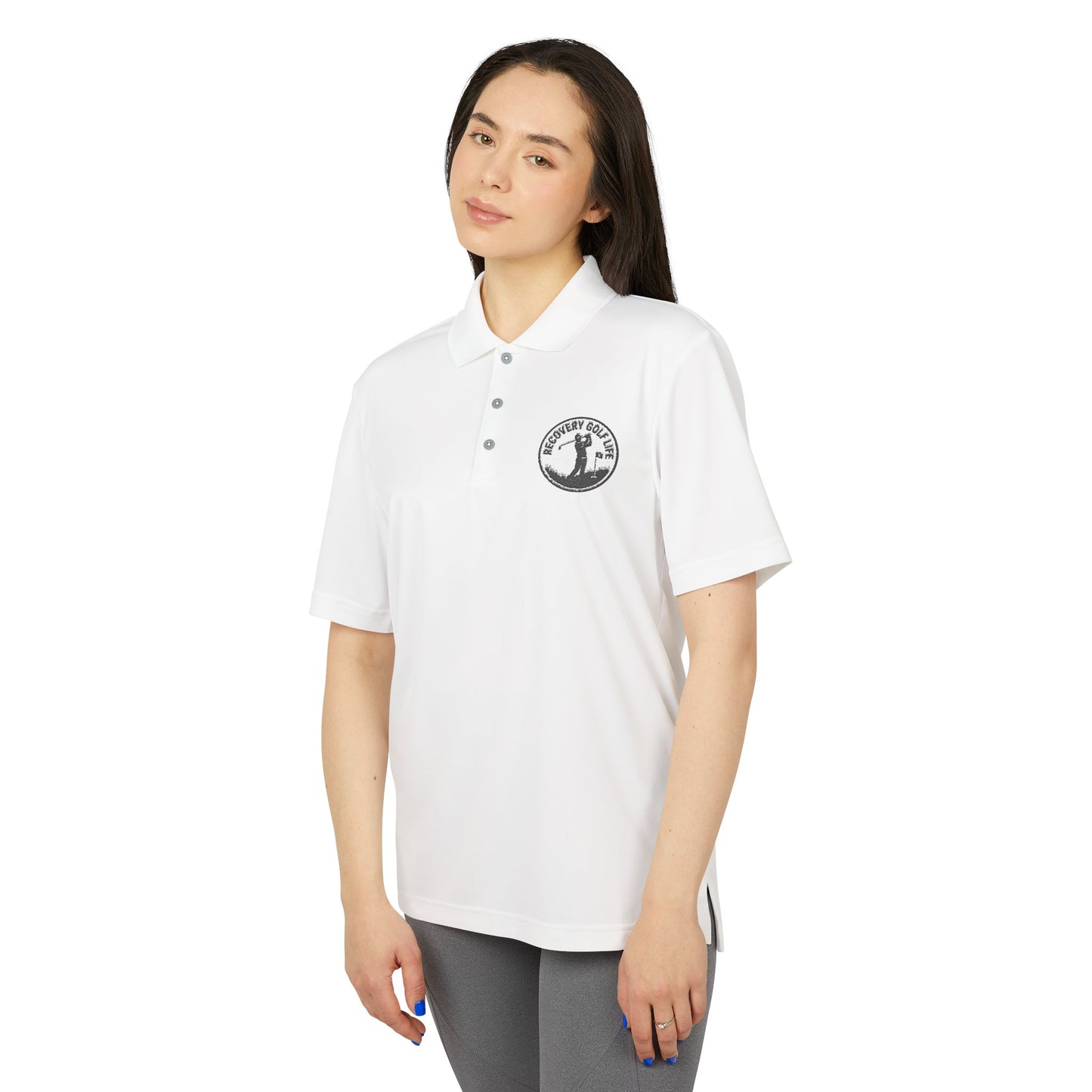 Unisex Performance Polo Shirt  — Classic Golf & Casual - Gift for Recovery Lifestyle