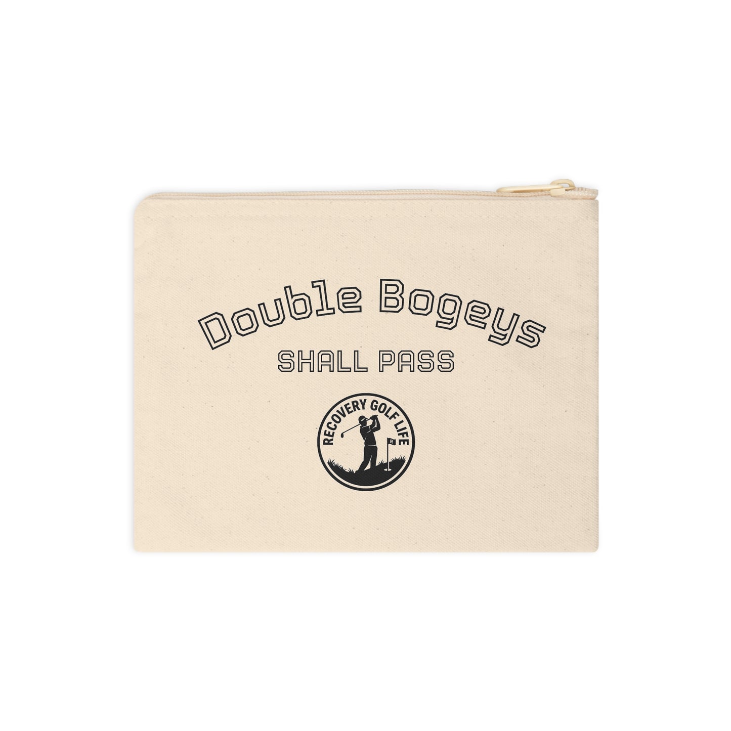 "Double Bogeys Shall Pass" Canvas Zipper Tee Pouch