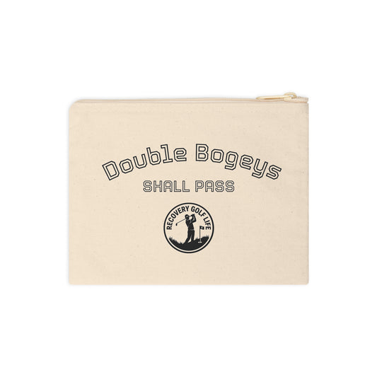 "Double Bogeys Shall Pass" Canvas Zipper Tee Pouch