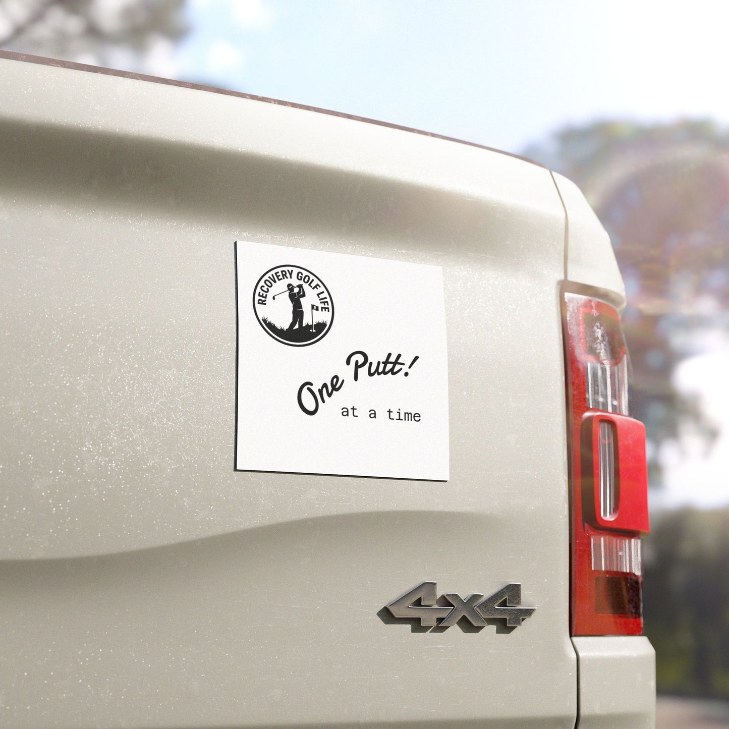 One Putt at a Time - Car Magnet