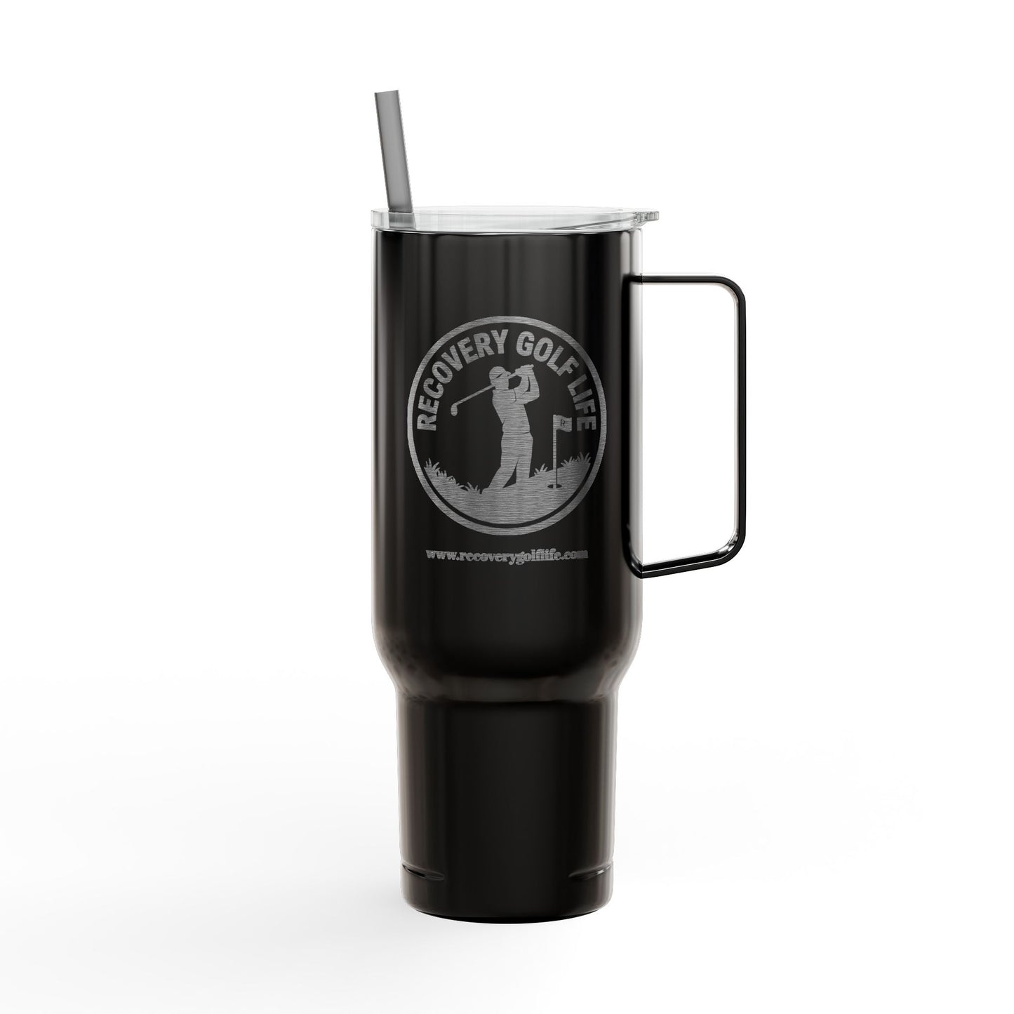"Ask me about Recovery" Tumbler | Engraved 40oz Insulated Travel Cup with Lid