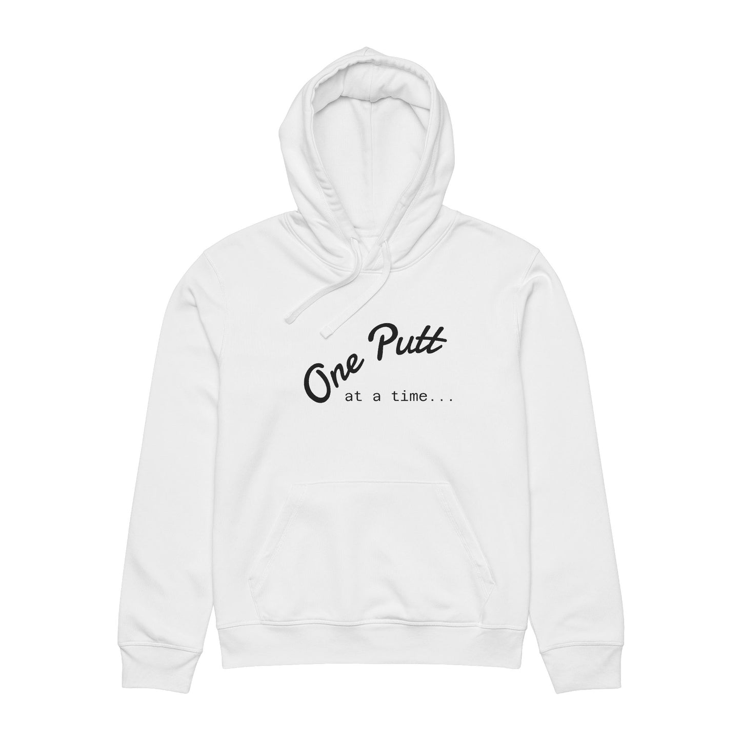 One Putt at a Time Hoodie | Recovery Golf Life logo