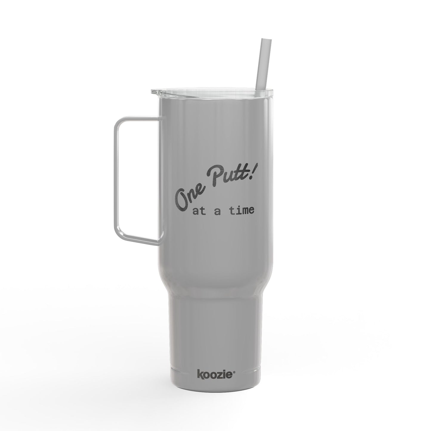 One Putt at a Time Tumbler | Engraved 40oz Insulated Travel Cup with Lid