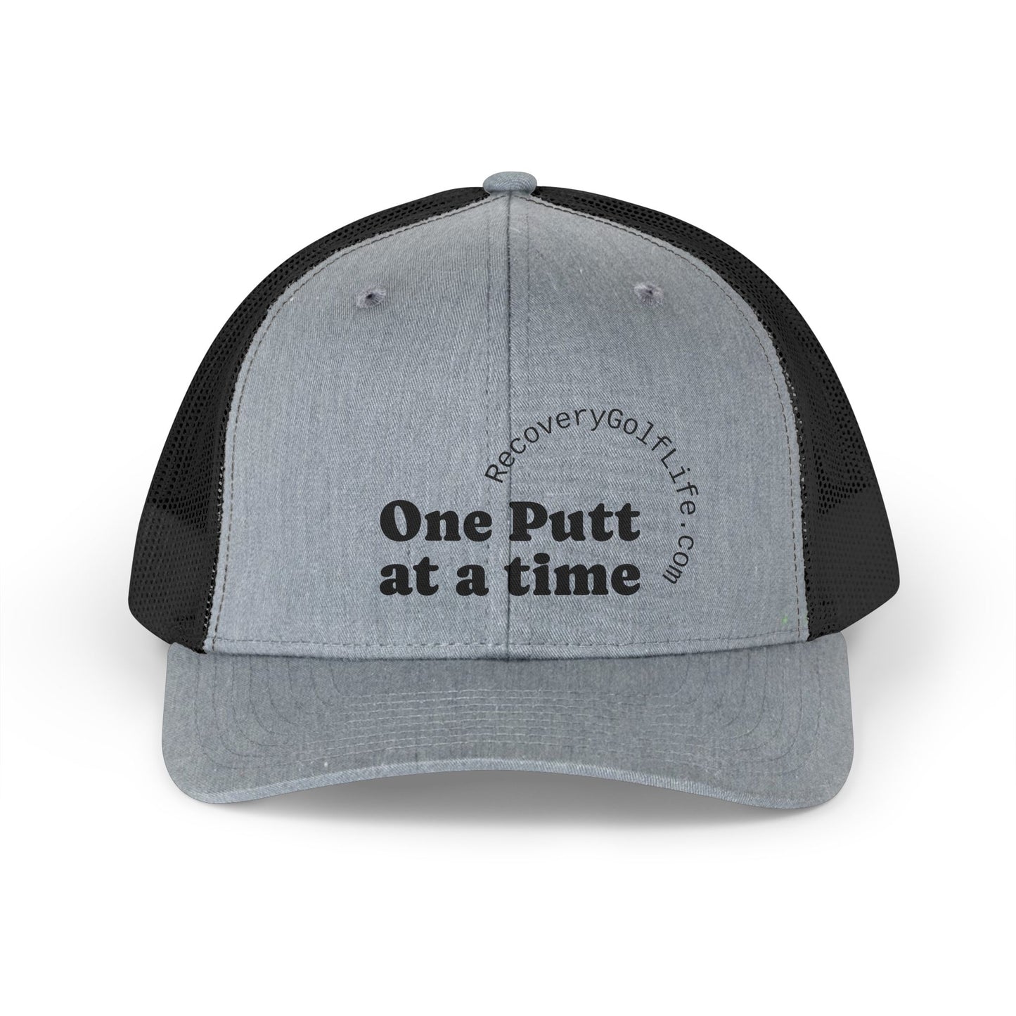 "One Putt at a Time" Recovery Golf Hat — Sobriety Cap