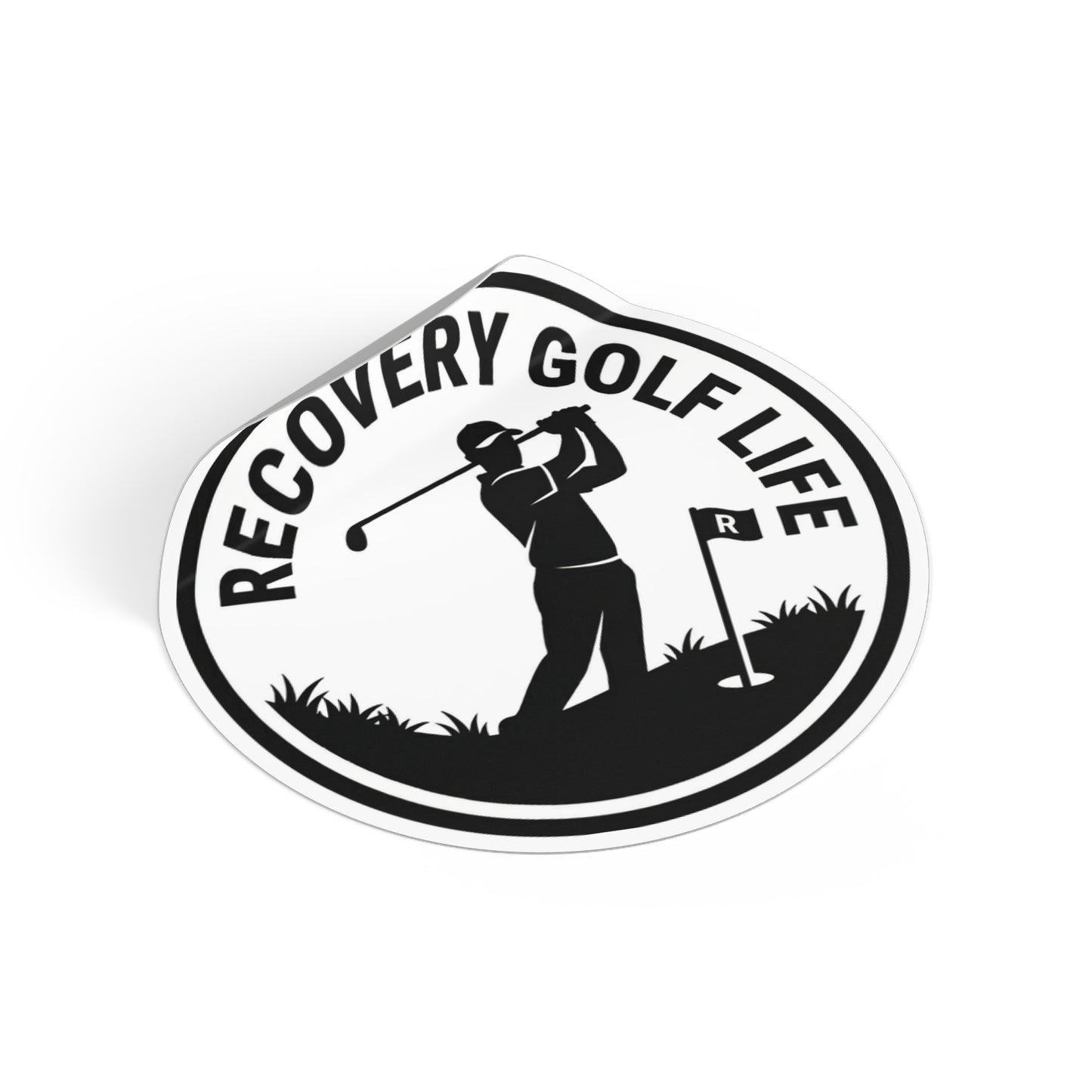 Recovery Golf Life Sticker | Round Vinyl Golf Decal