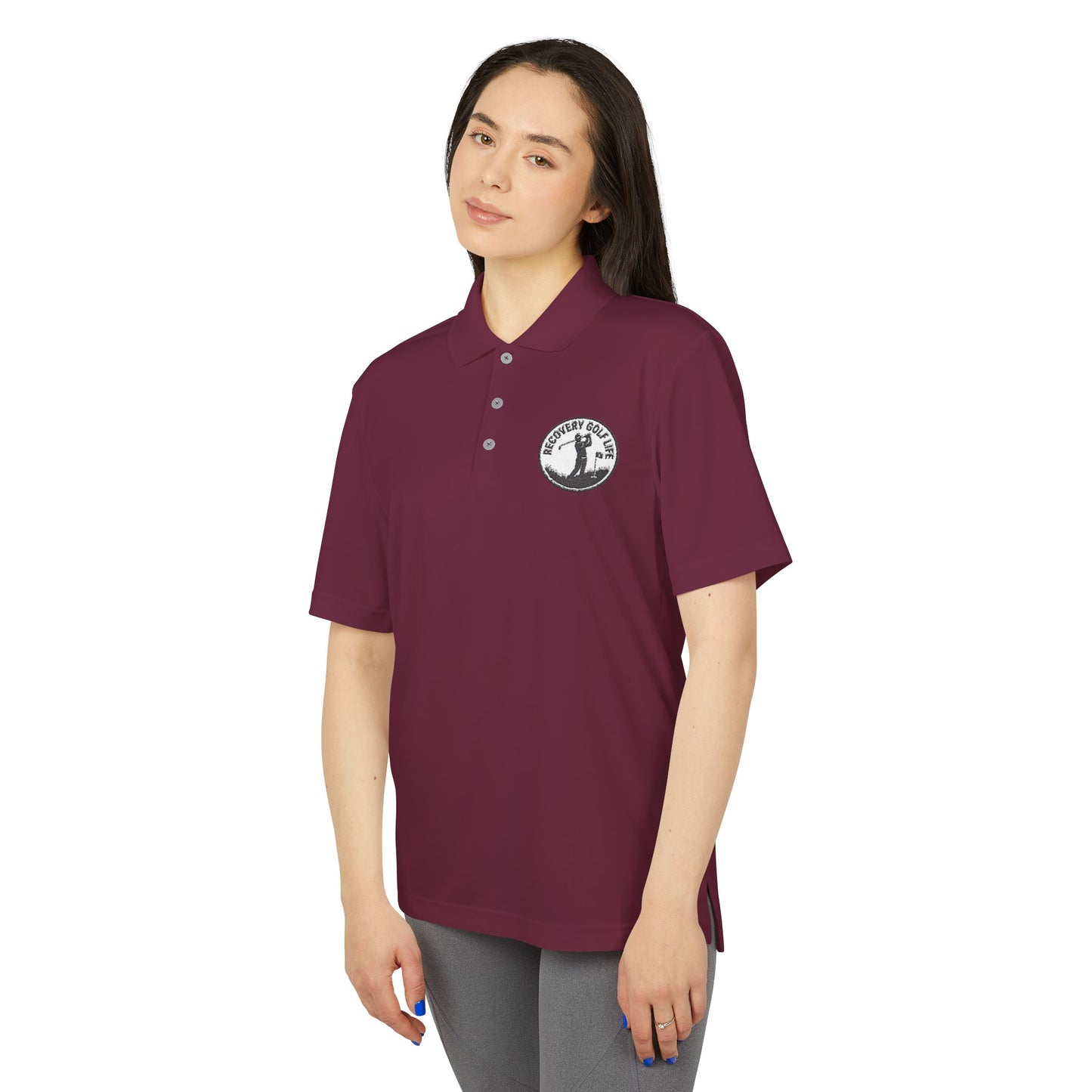 Unisex Performance Polo Shirt  — Classic Golf & Casual - Gift for Recovery Lifestyle
