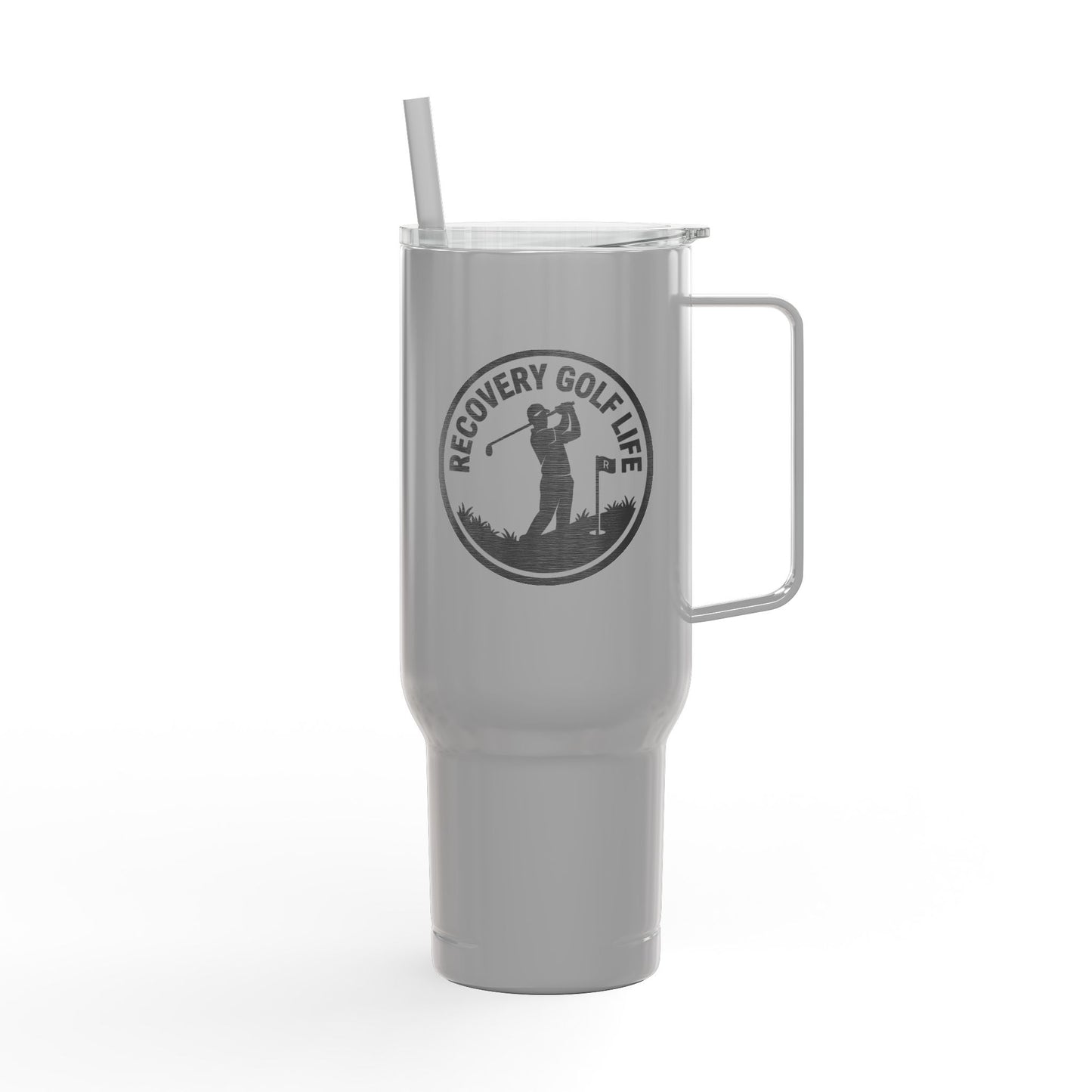 One Putt at a Time Tumbler | Engraved 40oz Insulated Travel Cup with Lid