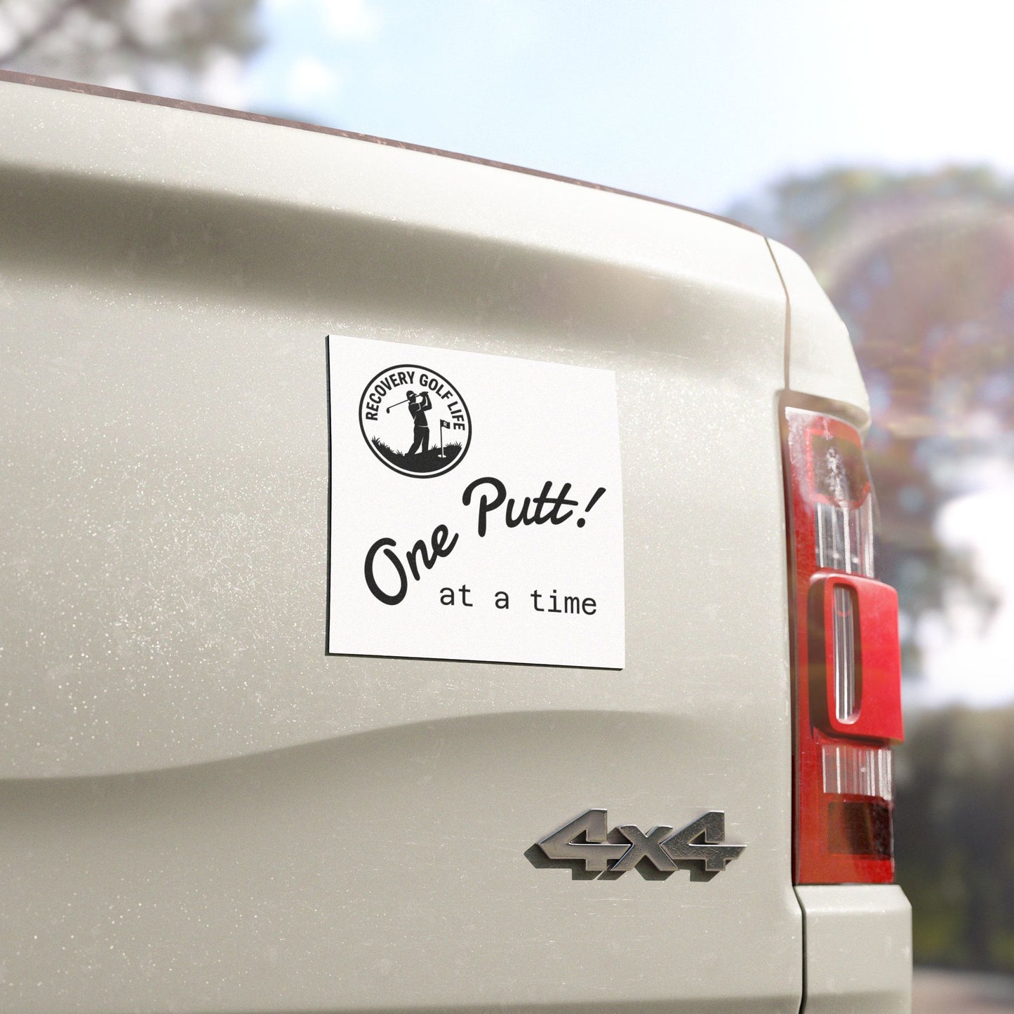 One Putt at a Time - Car Magnet