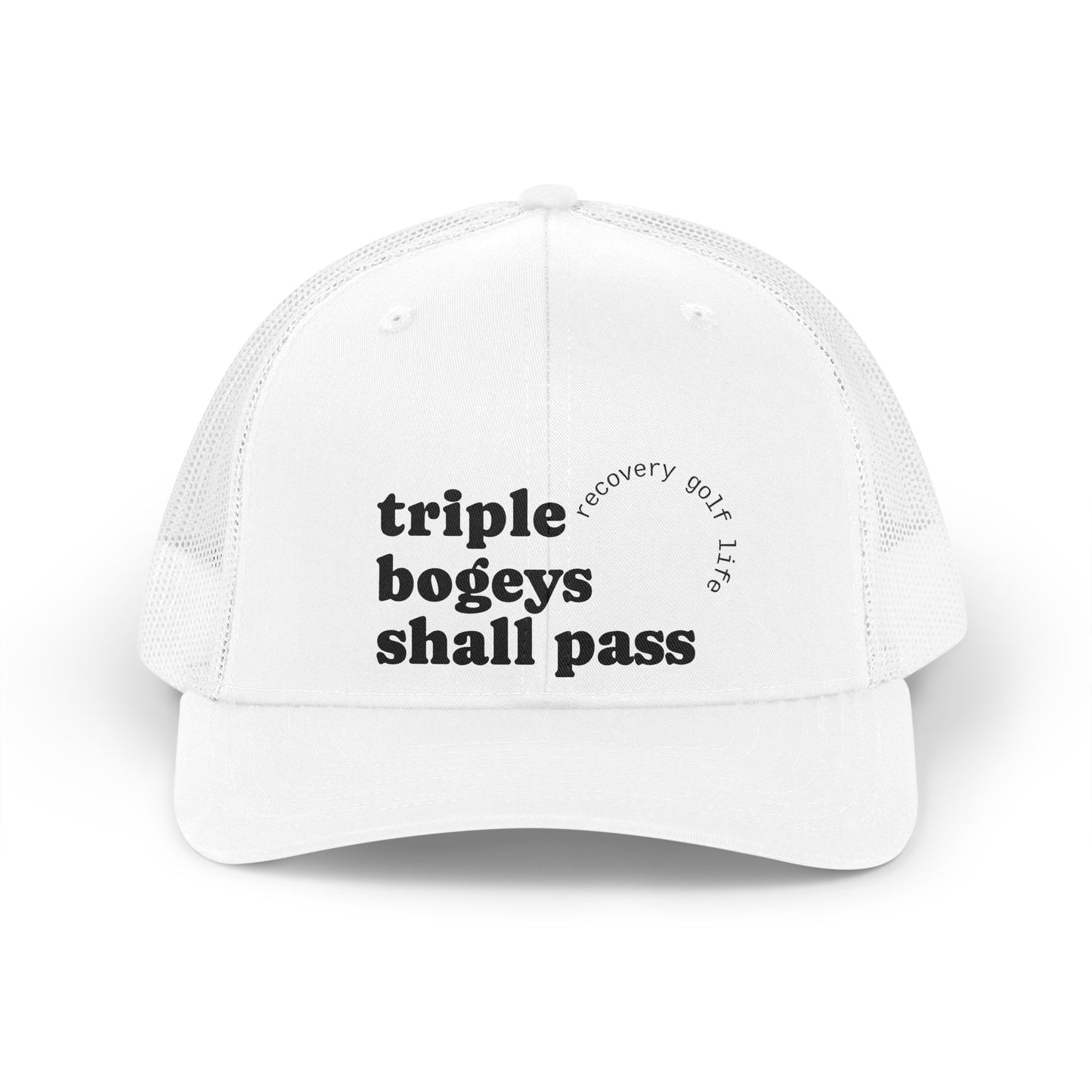Triple Bogeys Shall Pass Hat | golf recovery phrase