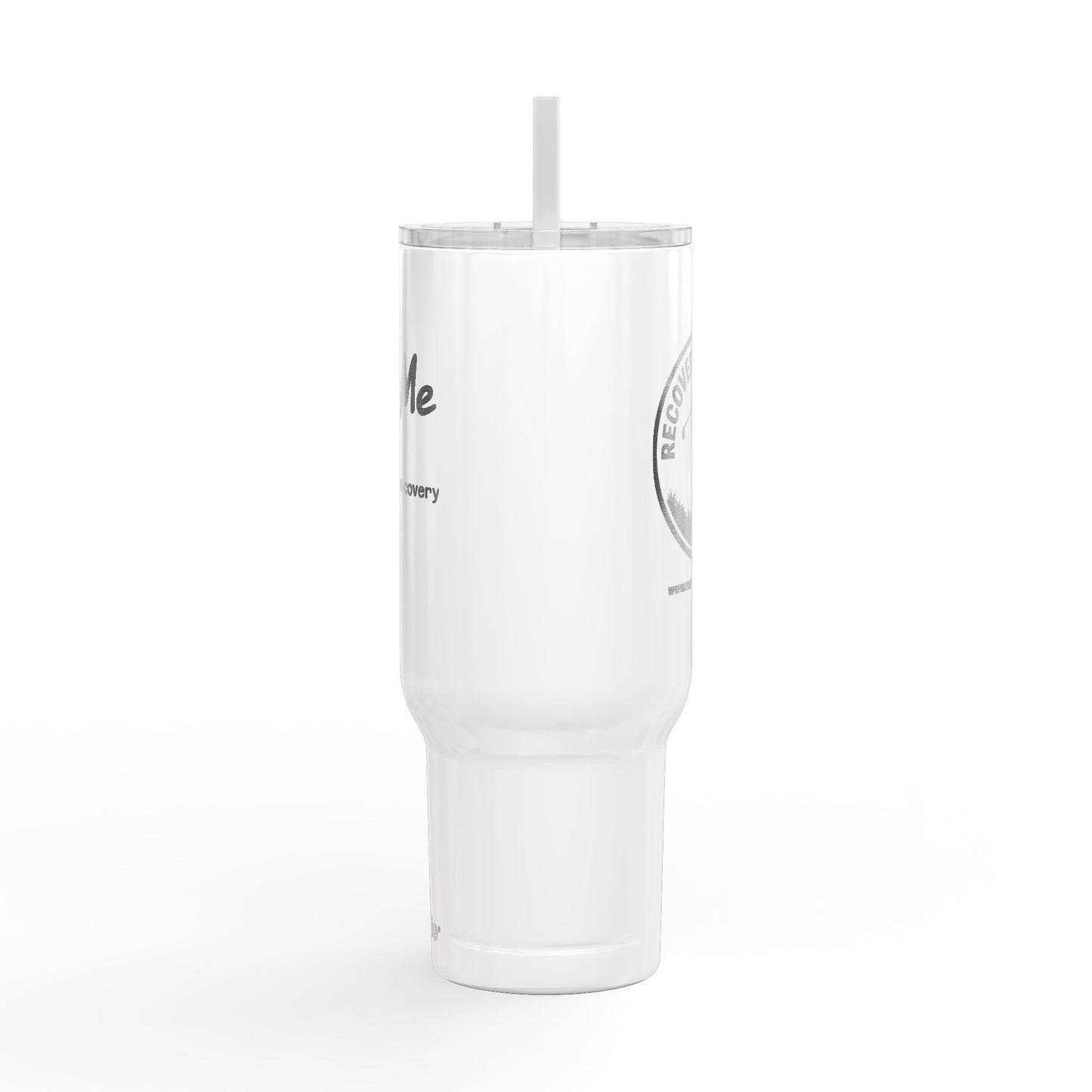 "Ask me about Recovery" Tumbler | Engraved 40oz Insulated Travel Cup with Lid