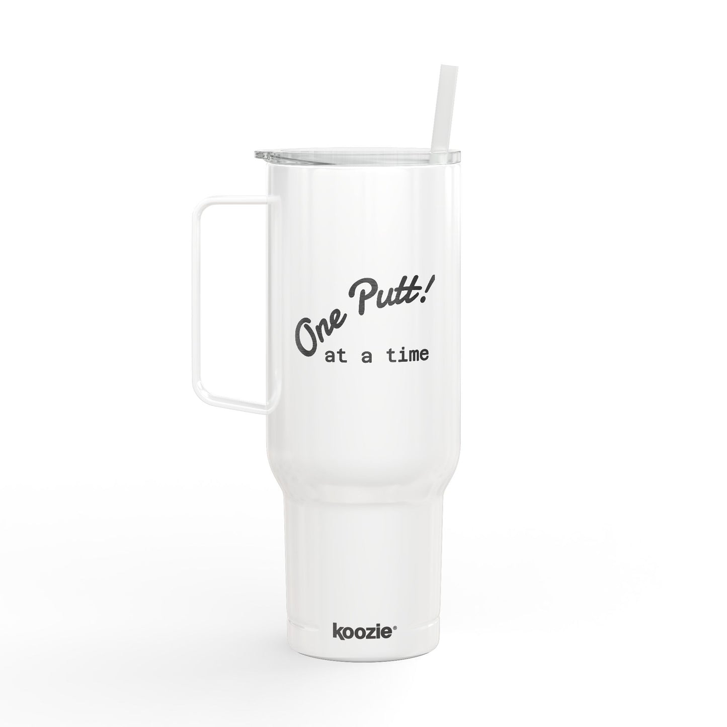 One Putt at a Time Tumbler | Engraved 40oz Insulated Travel Cup with Lid