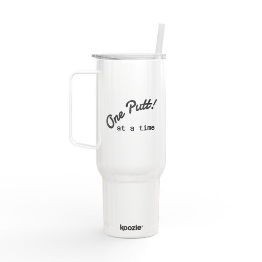 One Putt at a Time Tumbler | Engraved 40oz Insulated Travel Cup with Lid