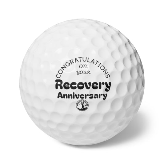 Recovery Milestone Celebration, Golf Balls 6pcs