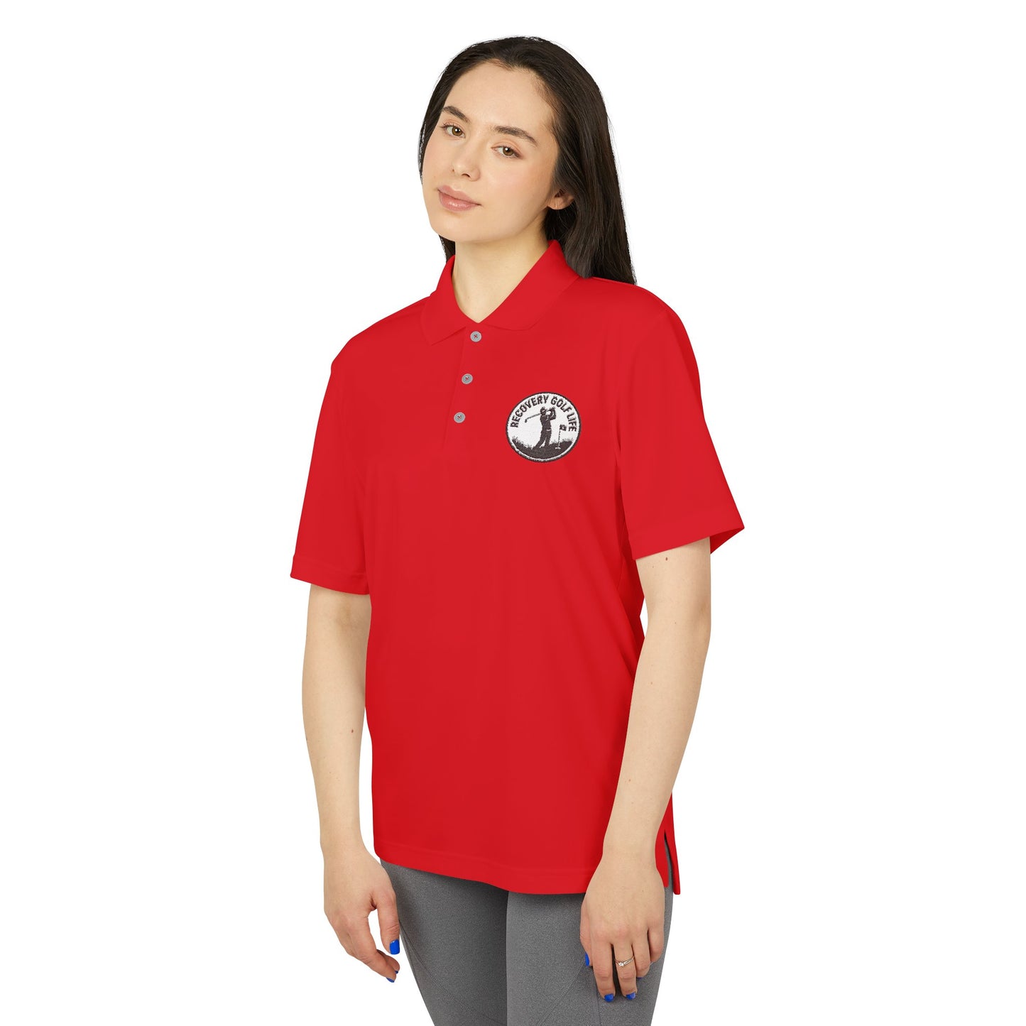 Unisex Performance Polo Shirt  — Classic Golf & Casual - Gift for Recovery Lifestyle