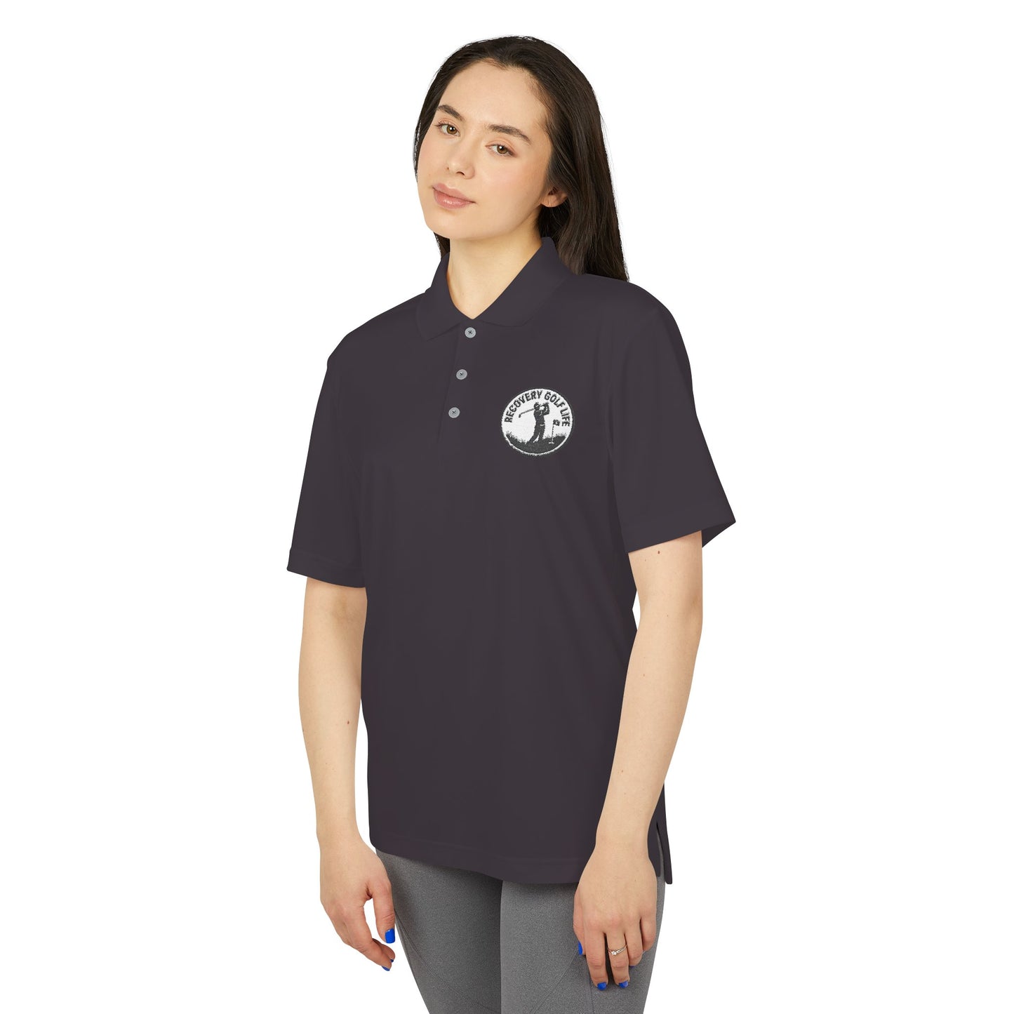 Unisex Performance Polo Shirt  — Classic Golf & Casual - Gift for Recovery Lifestyle
