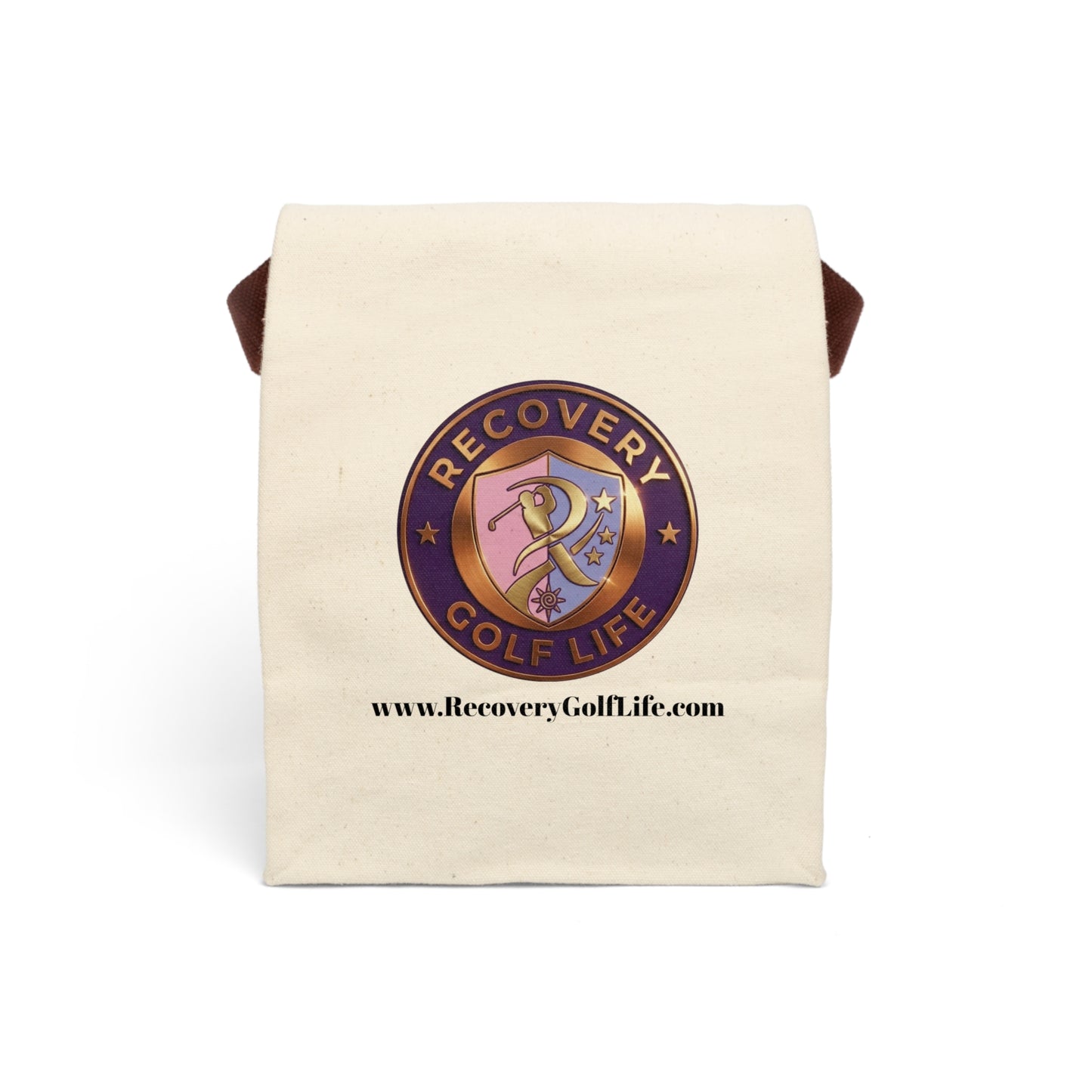 Recovery Golf Life Canvas Lunch Bag — Insulated Strap Tote with Logo