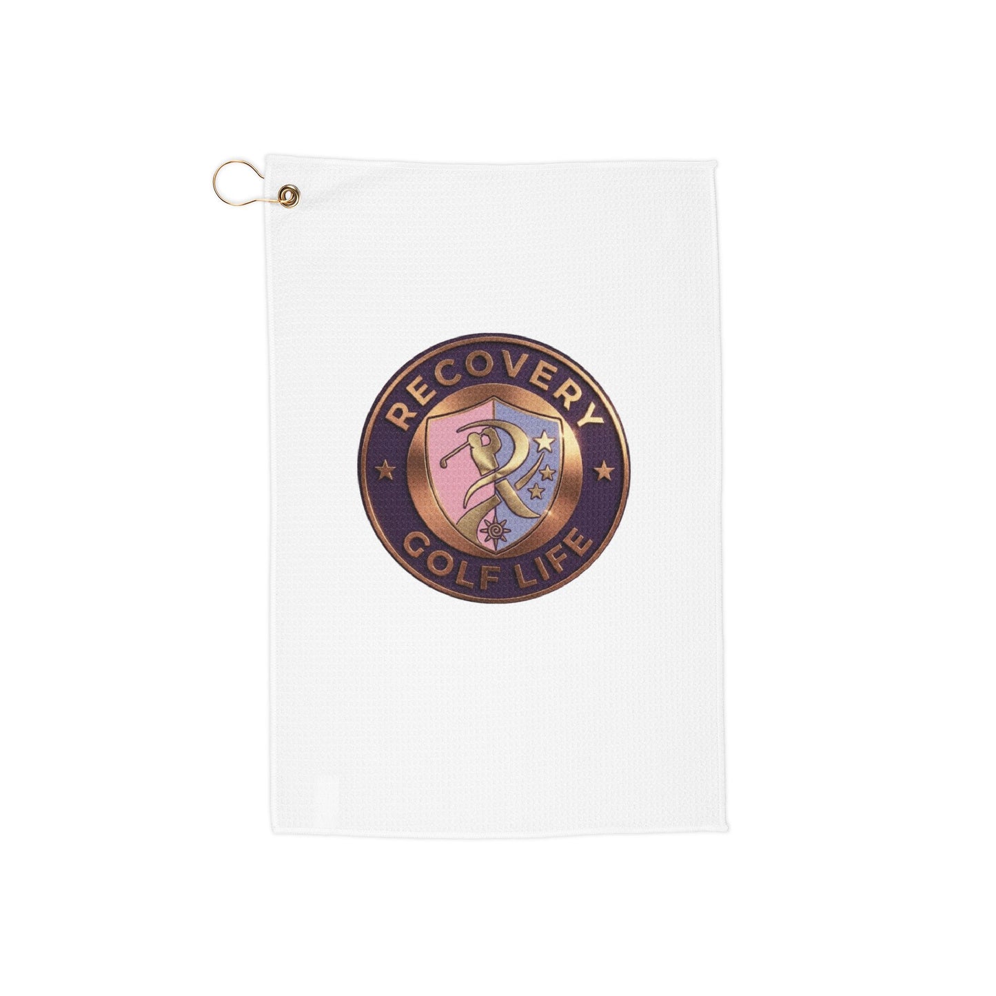 Recovery Golf Life Golf Towel | sobriety emblem, golf accessory