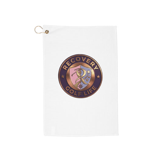 Recovery Golf Life Golf Towel | sobriety emblem, golf accessory
