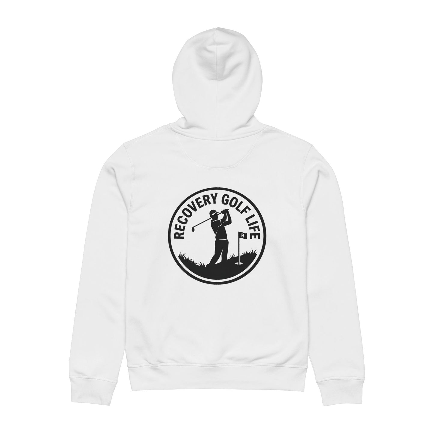 One Putt at a Time Hoodie | Recovery Golf Life logo