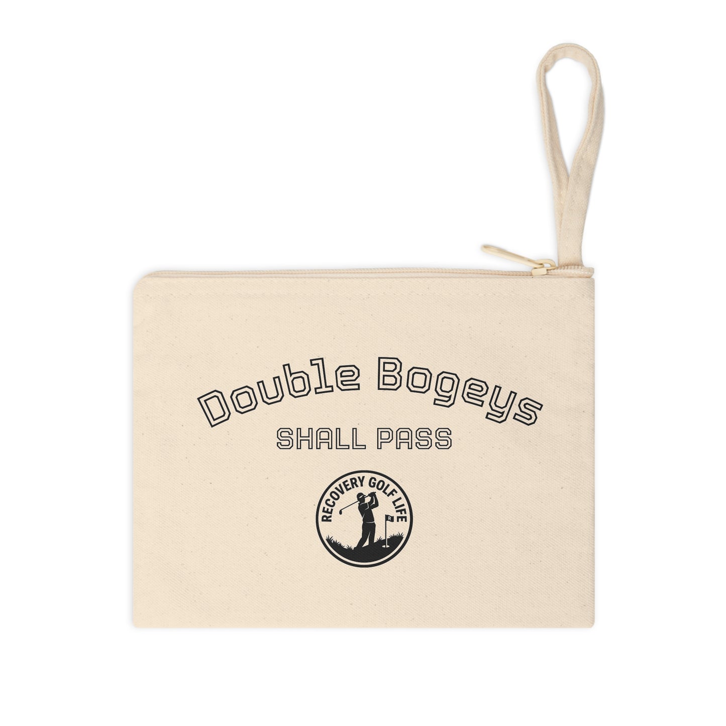 "Double Bogeys Shall Pass" Canvas Zipper Tee Pouch