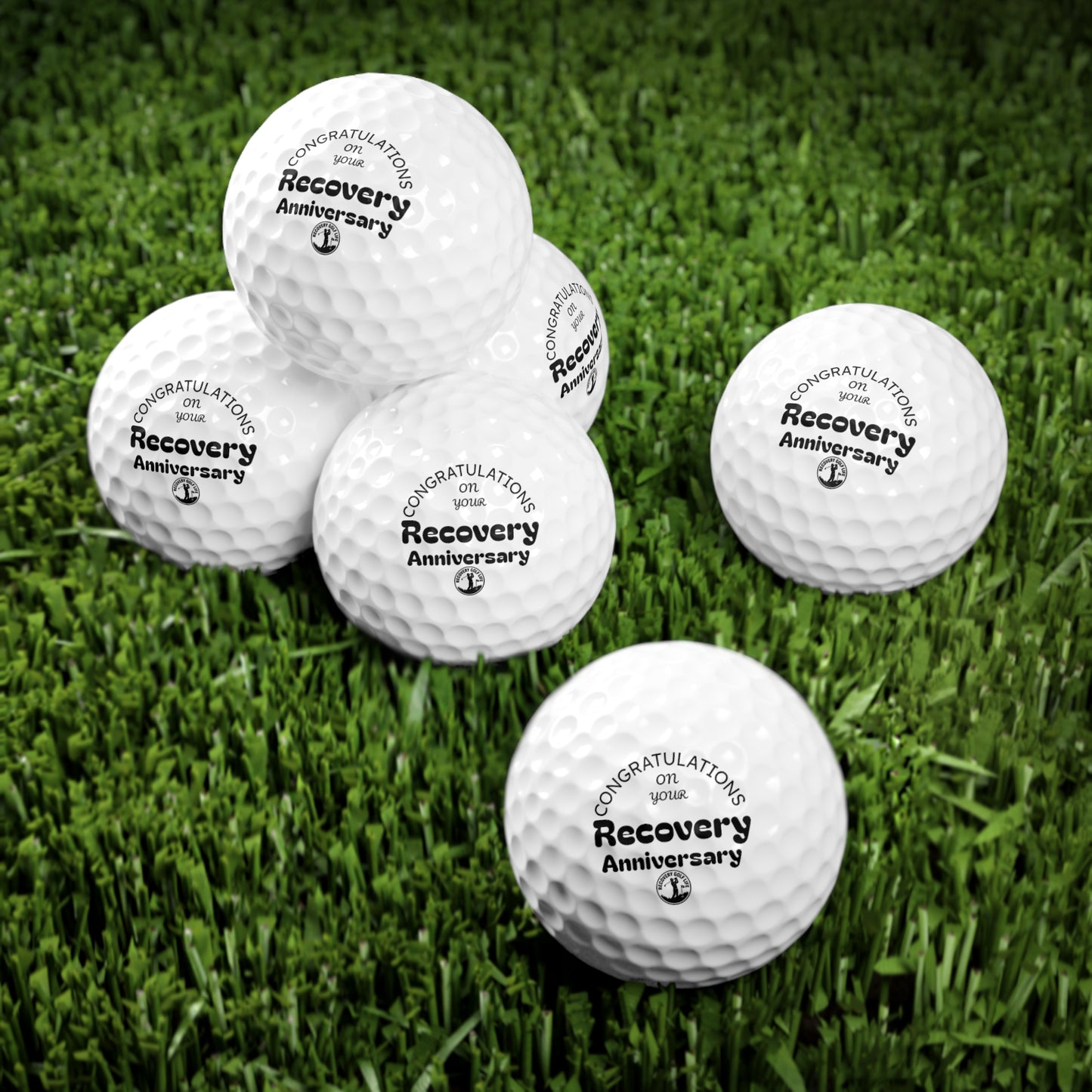 Recovery Milestone Celebration, Golf Balls 6pcs